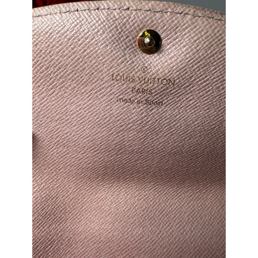 SOLD Louis Vuitton Damier Ebene Caissa Wallet w/Ballerine Pink Interior - Picture 7 of 16